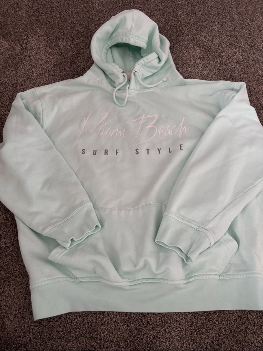 Miami Beach Surf Style Mint Green Hoodie